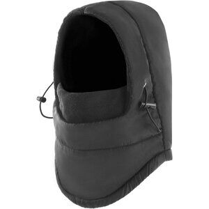 Men's Black Lining Windproof Adjustable Winter Cold Weather Ski Face Mask